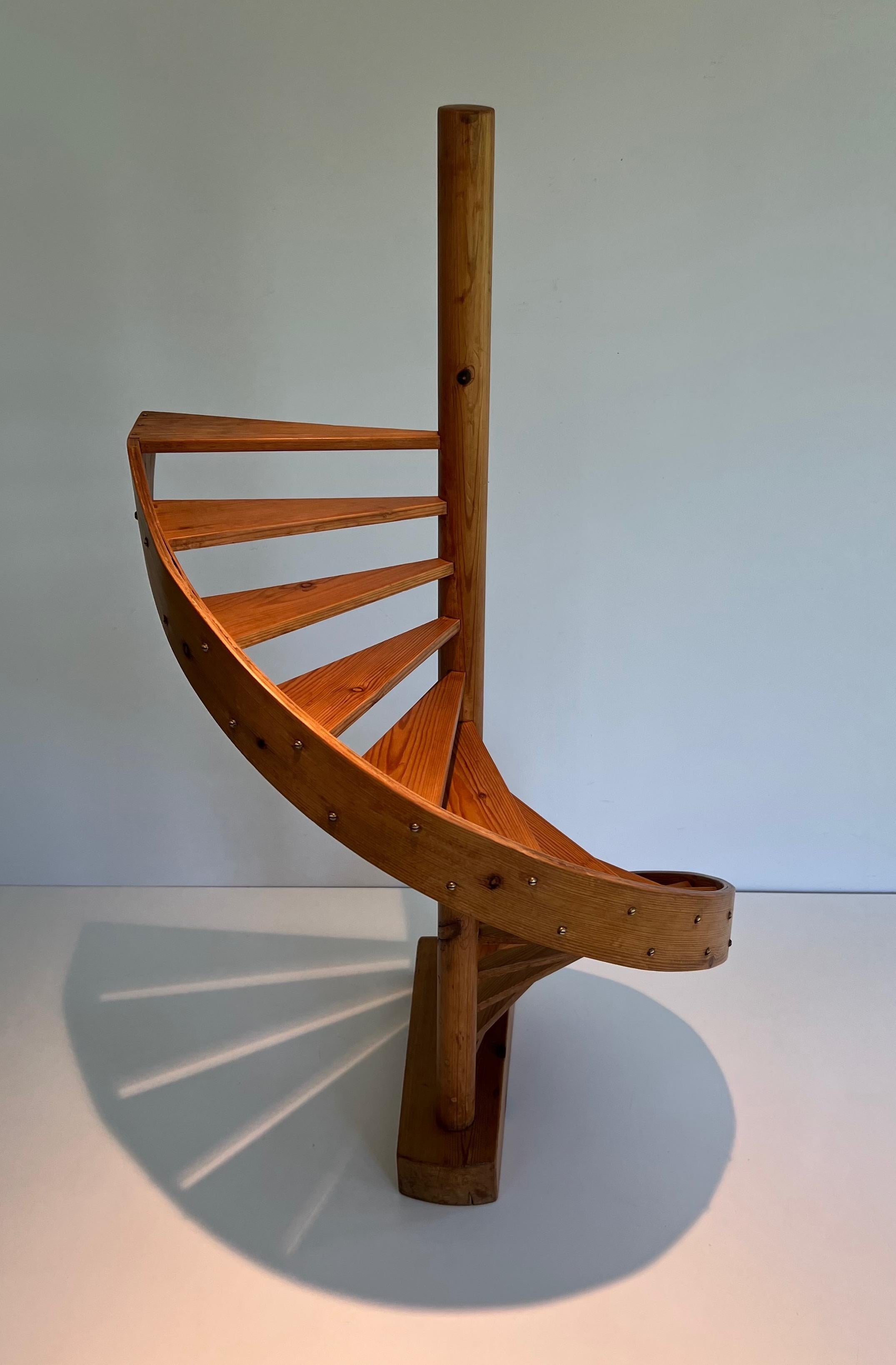 Mid-20th Century Pine Master Staircase  For Sale