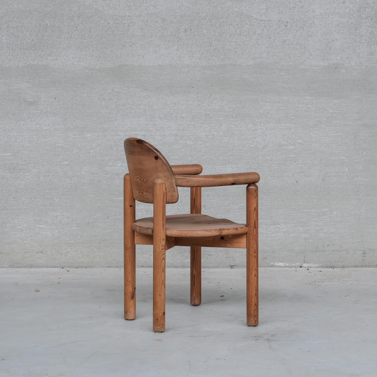 Kiefer Mid-Century Arm Dining Chairs nach Rainer Daumiller (8) im Angebot 3
