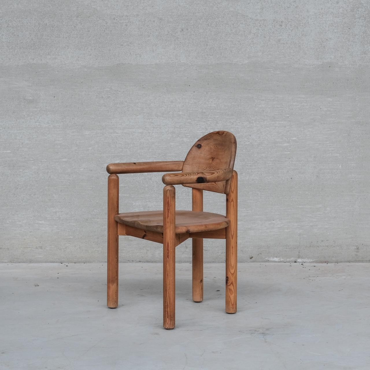 Kiefer Mid-Century Arm Dining Chairs nach Rainer Daumiller (8) im Angebot 2
