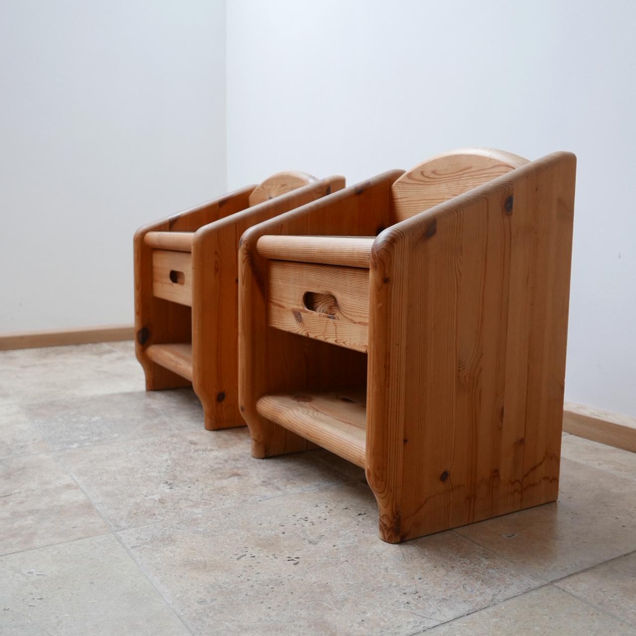 Mid-Century Modern Pine Midcentury Bedside Tables