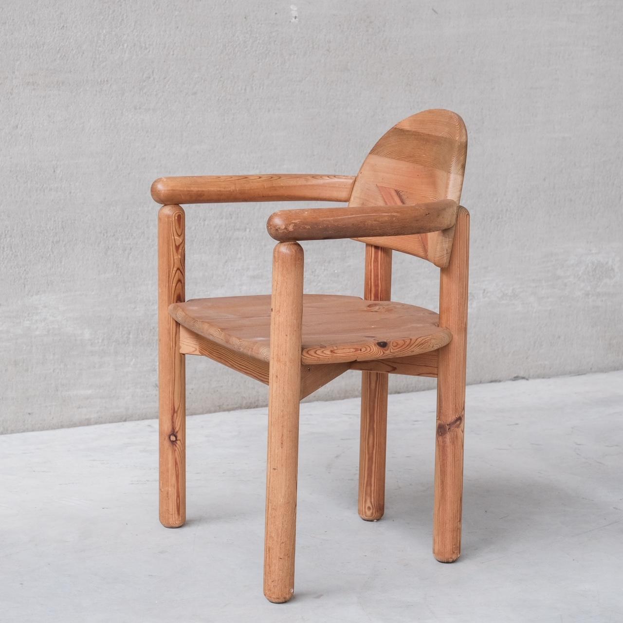 Wood Pine Mid-Century Danish Dining Chairs Attr. to Rainer Daumiller '12+ Available' For Sale