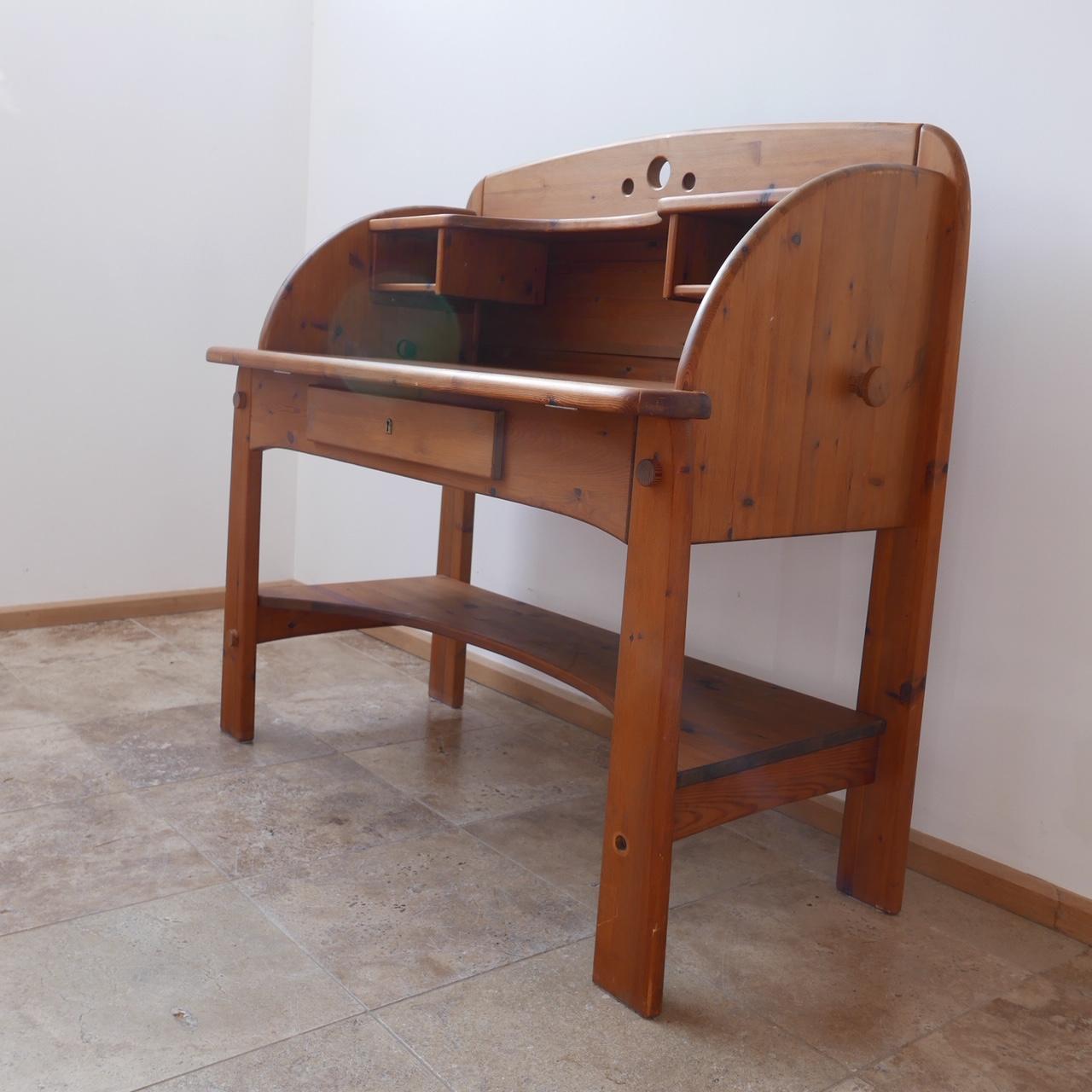 Pine Midcentury Desk and Chair 10