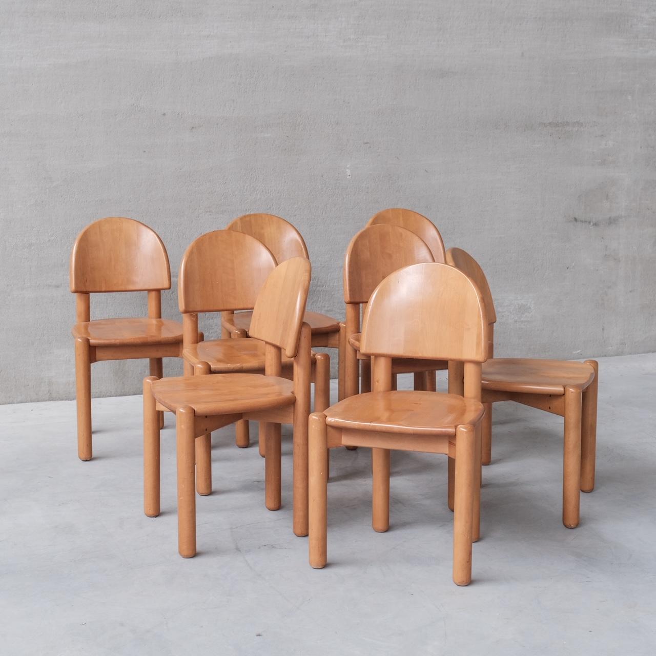 Pine Mid-Century Dining Chairs attr. to Rainer Daumiller (Set of 8) For Sale 4
