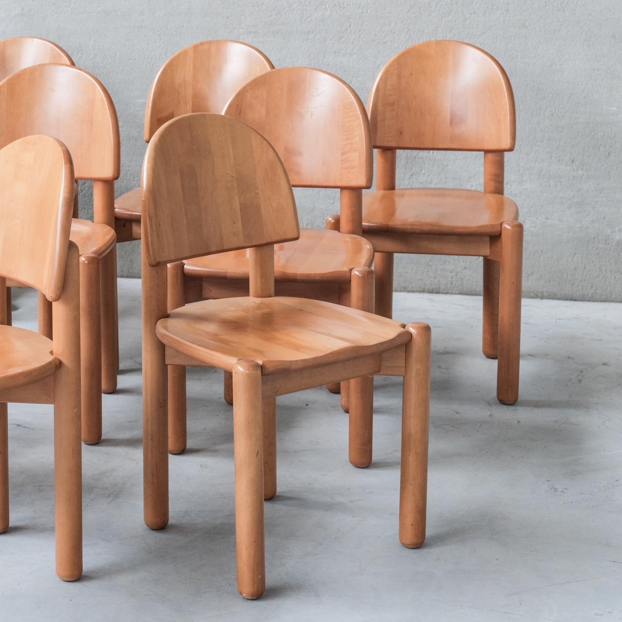 Pine Mid-Century Dining Chairs attr. to Rainer Daumiller (Set of 8) For Sale 5