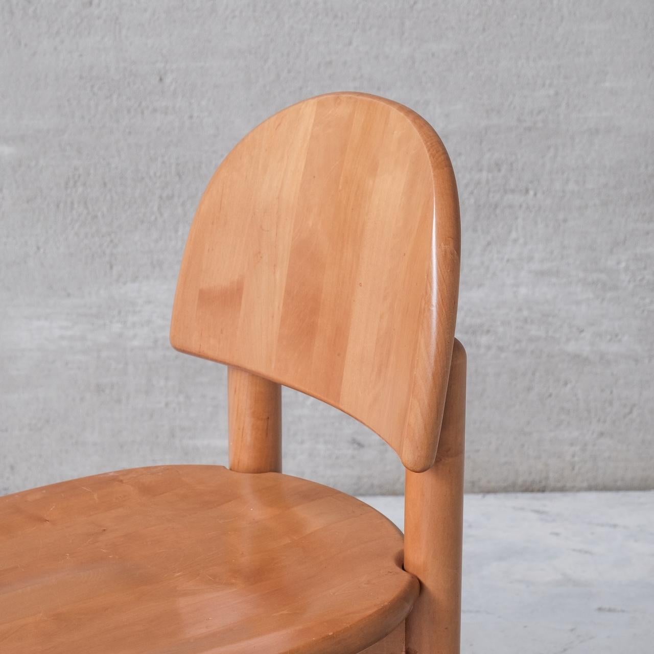 Late 20th Century Pine Mid-Century Dining Chairs attr. to Rainer Daumiller (Set of 8) For Sale