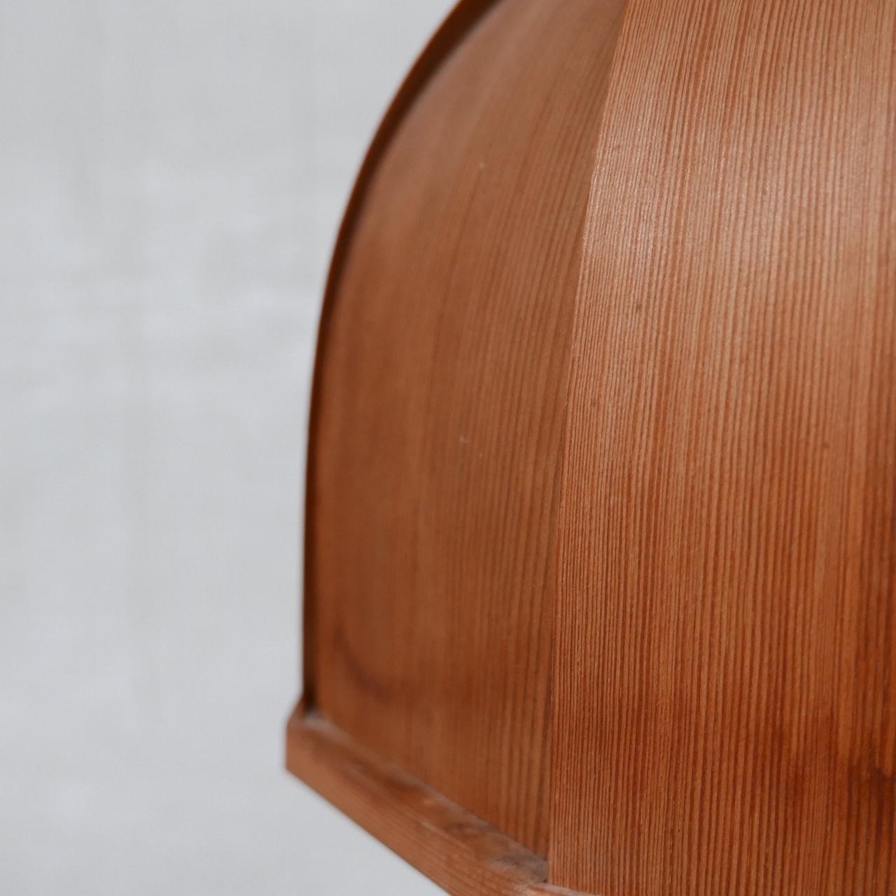 Danish Pine Mid-Century Floor Lamp with Jacobsen Style Shade