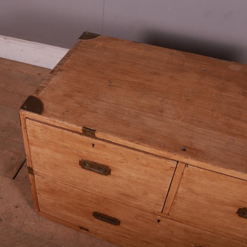 Victorian Pine Military Chest of Drawers