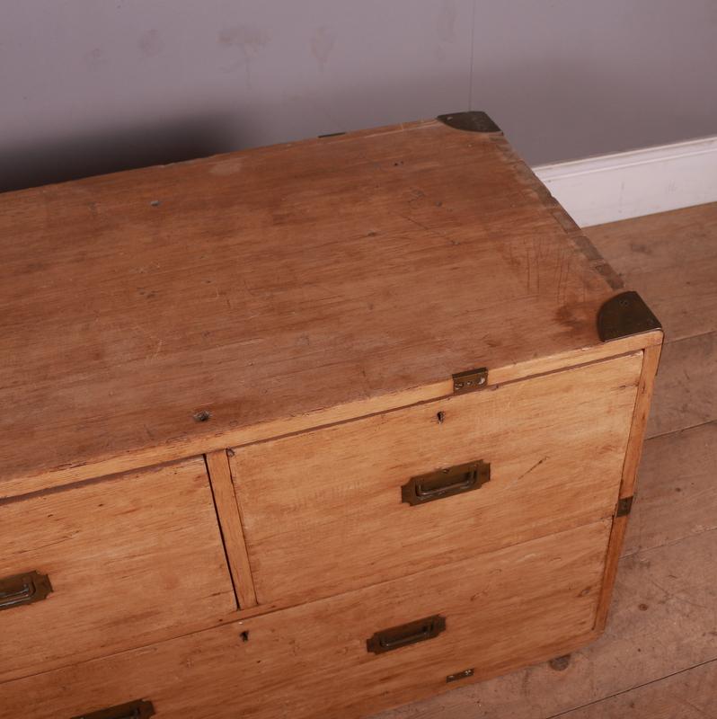 English Pine Military Chest of Drawers
