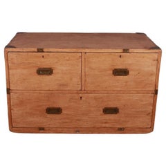 Antique Pine Military Chest of Drawers