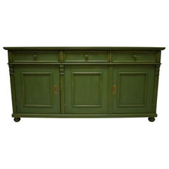 Pine Milk-Painted Three-Door Sideboard