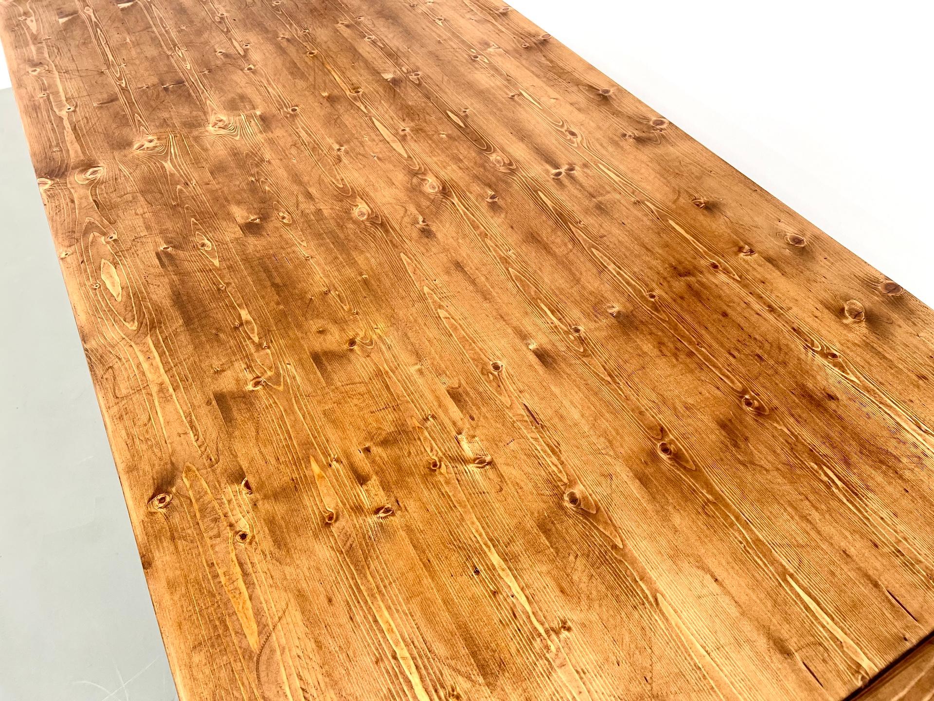 Late 20th Century Pine modernist dining table, DLG Georges Robert For Sale