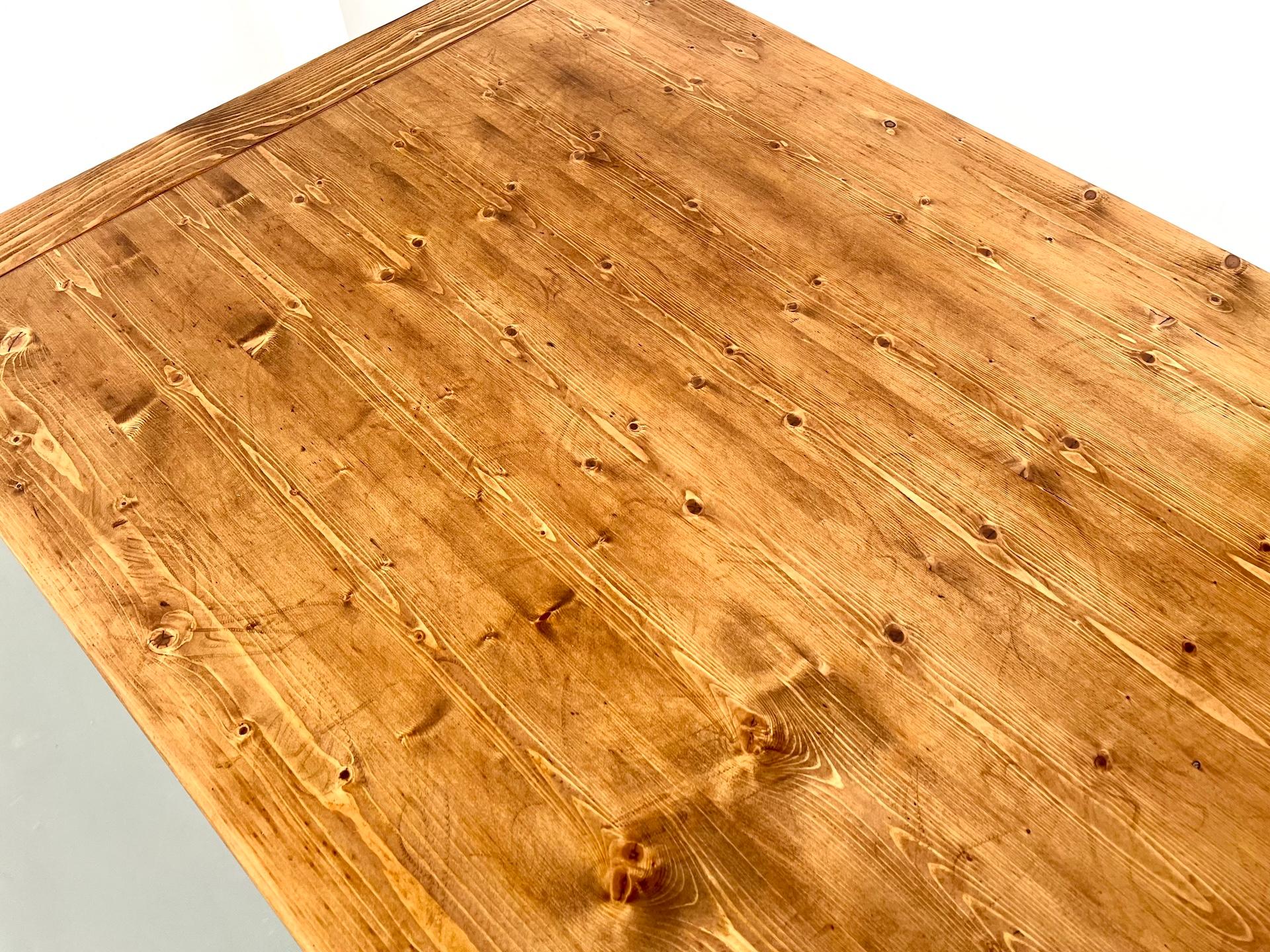 Pine modernist dining table, DLG Georges Robert For Sale 1