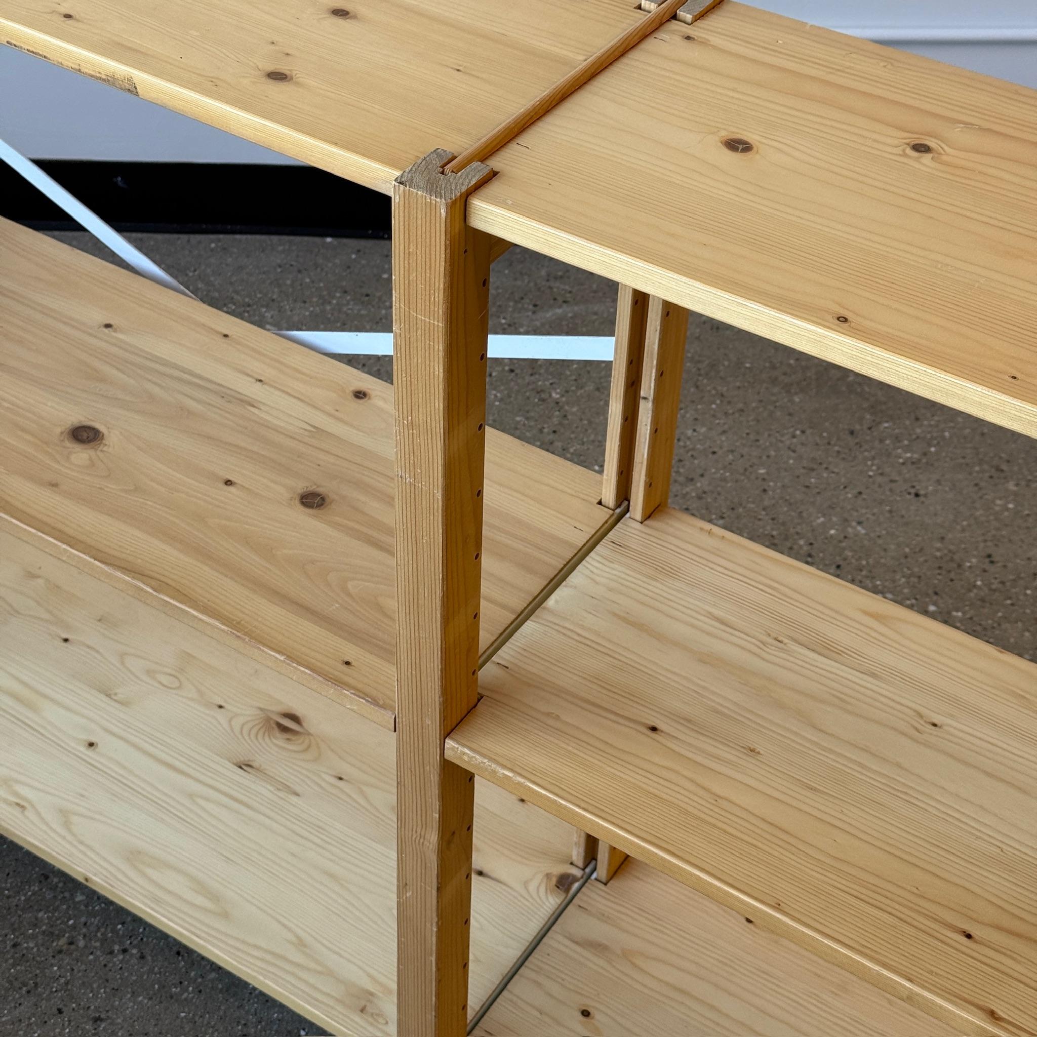 Pine Modular Shelving Unit by Lundia For Sale 1