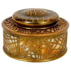 Antique Pine Needle Inkwell by Tiffany Studios