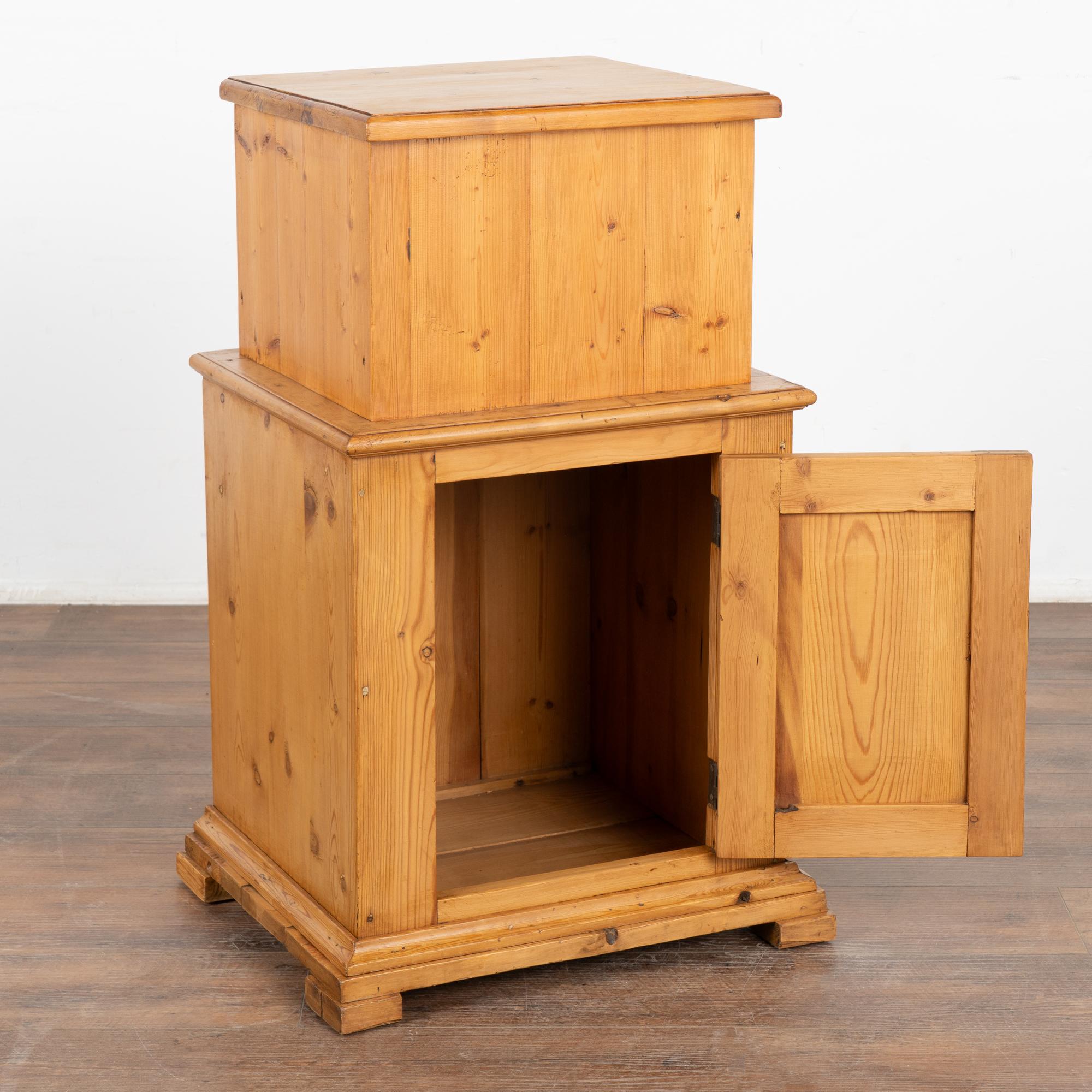 Country  Pine Nightstand Small Cabinet, circa 1880 For Sale