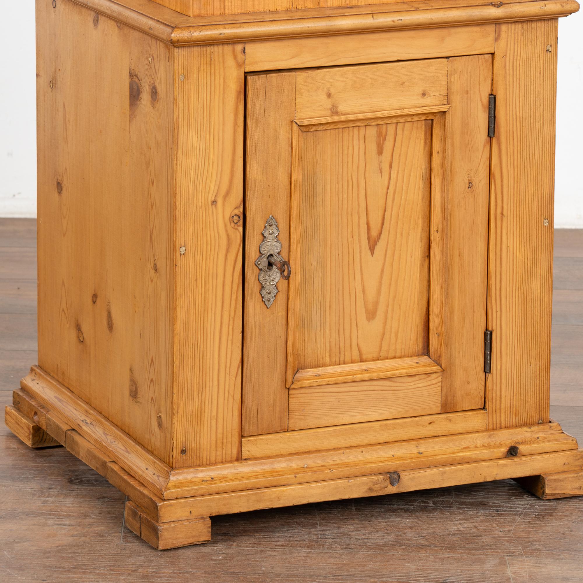  Pine Nightstand Small Cabinet, circa 1880 For Sale 1