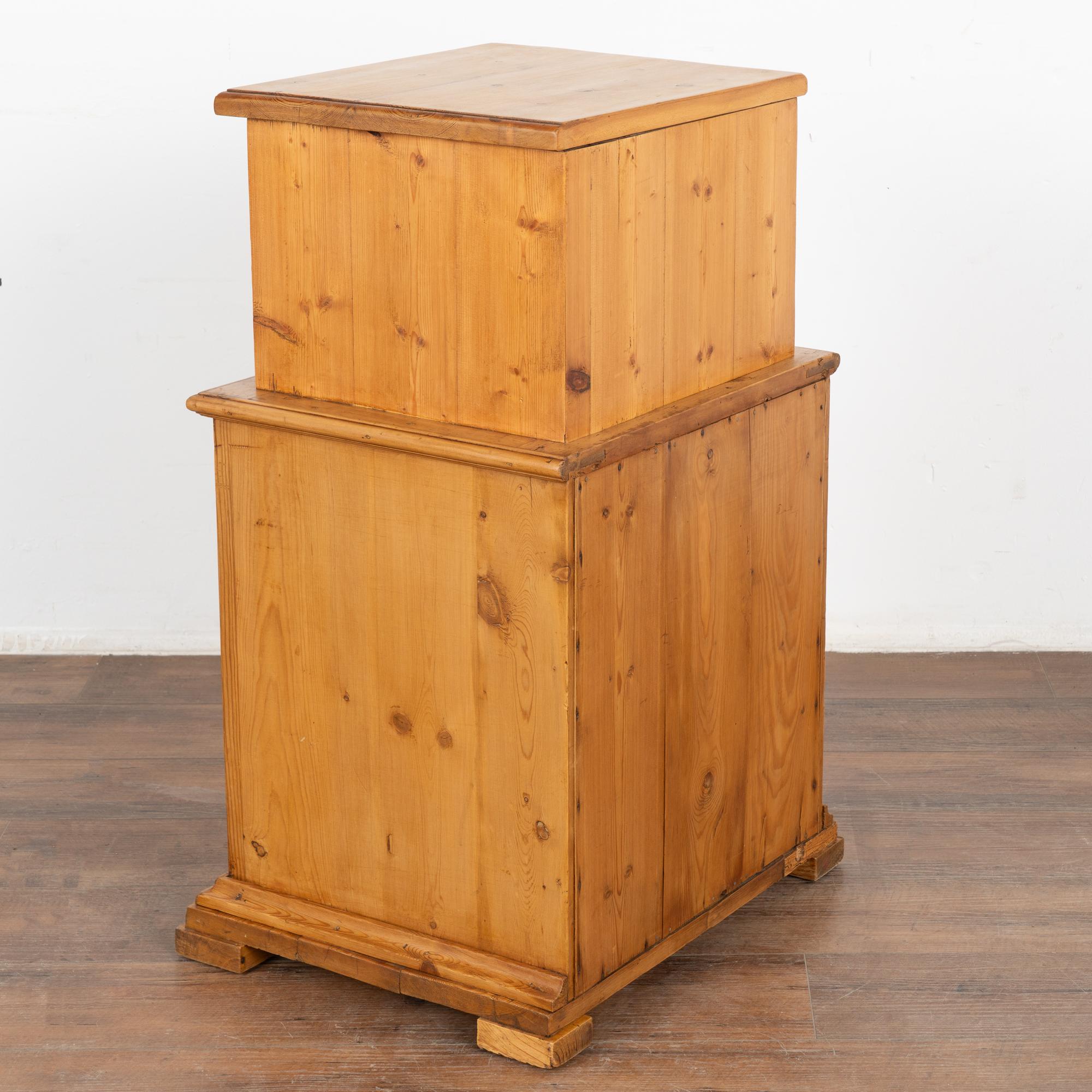  Pine Nightstand Small Cabinet, circa 1880 For Sale 3