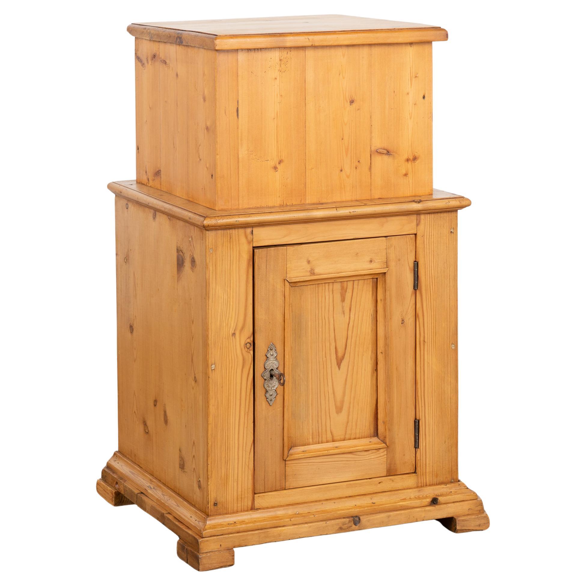  Pine Nightstand Small Cabinet, circa 1880 For Sale