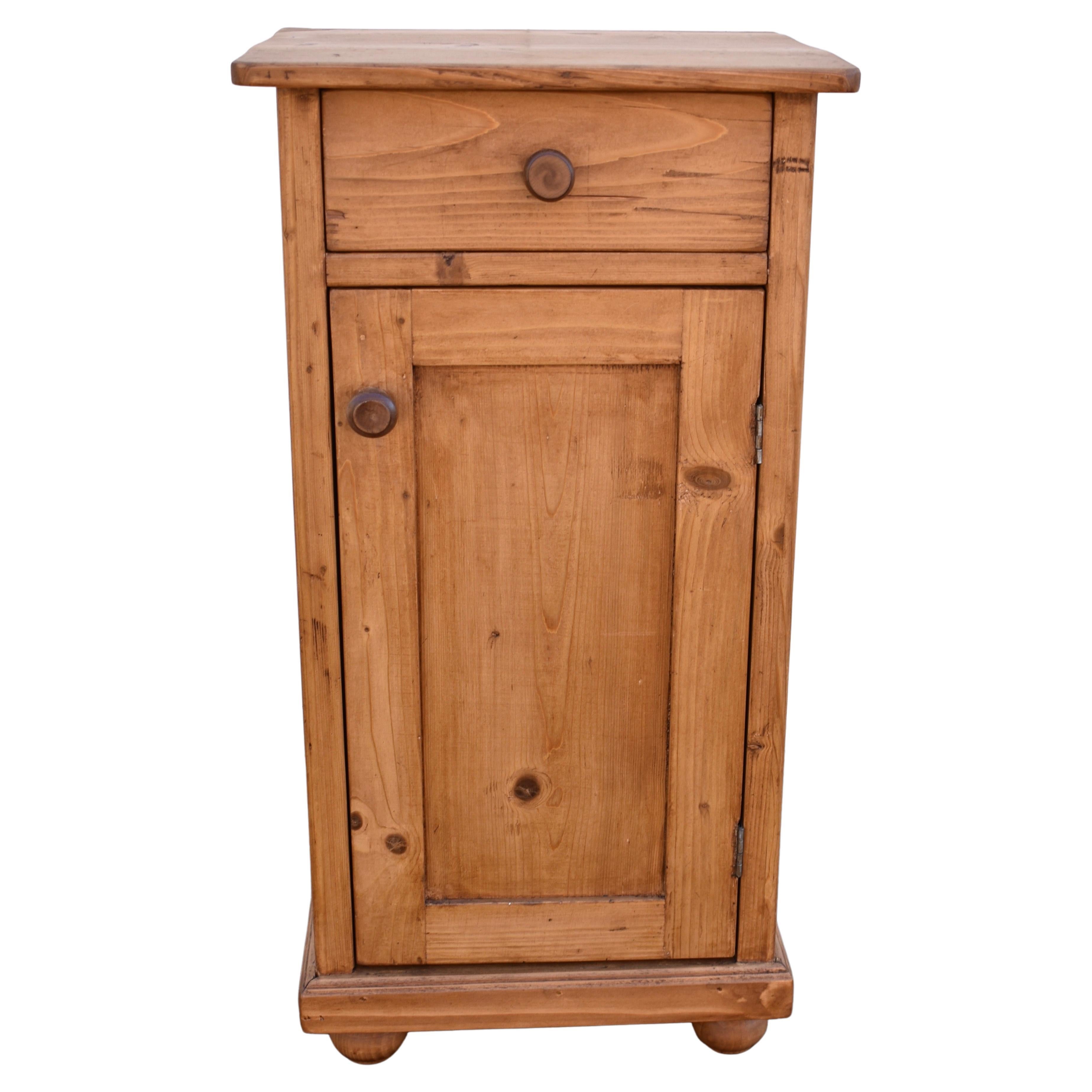 Pine One Door Dresser Base For Sale at 1stDibs