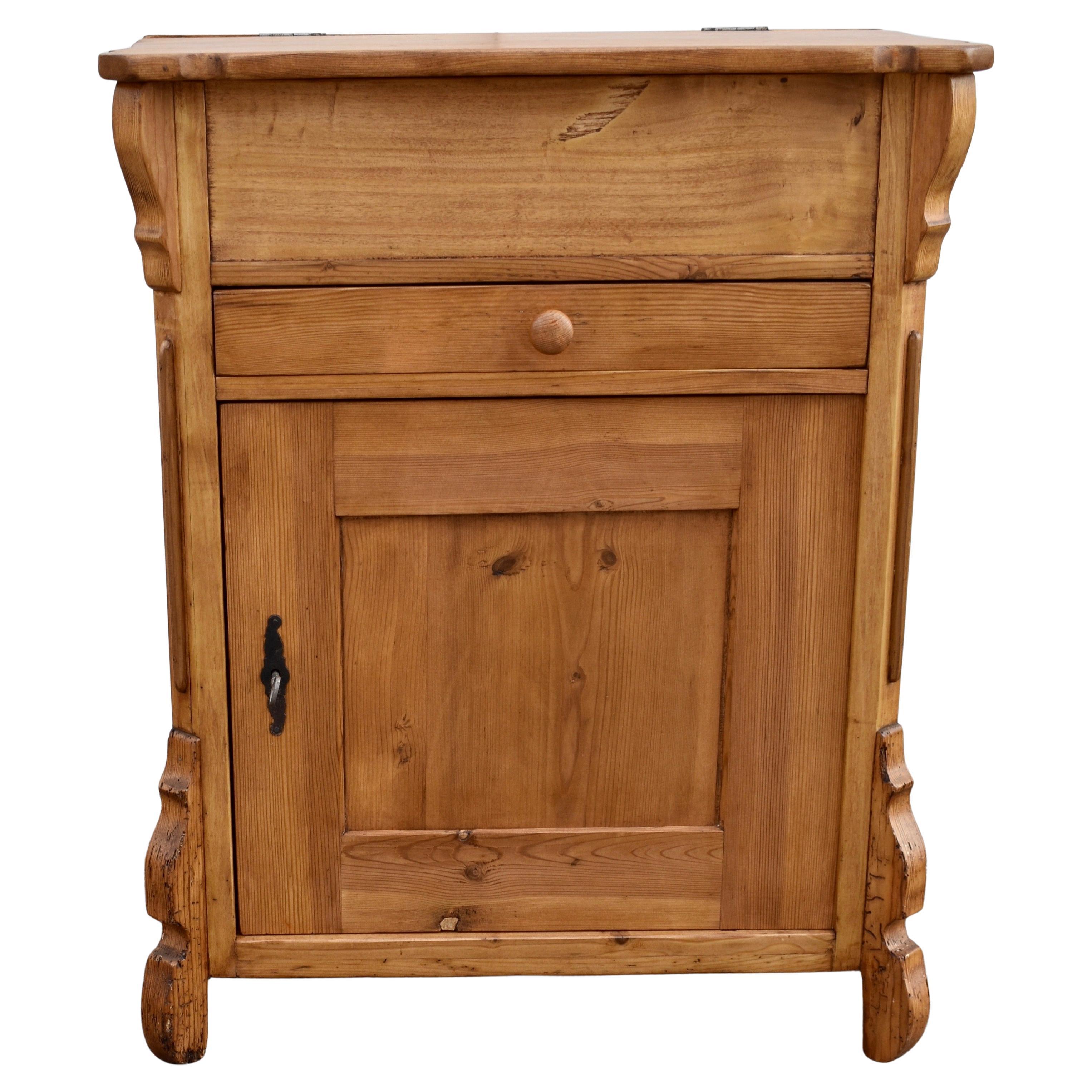 Pine One Door Lift-Top Dresser Base