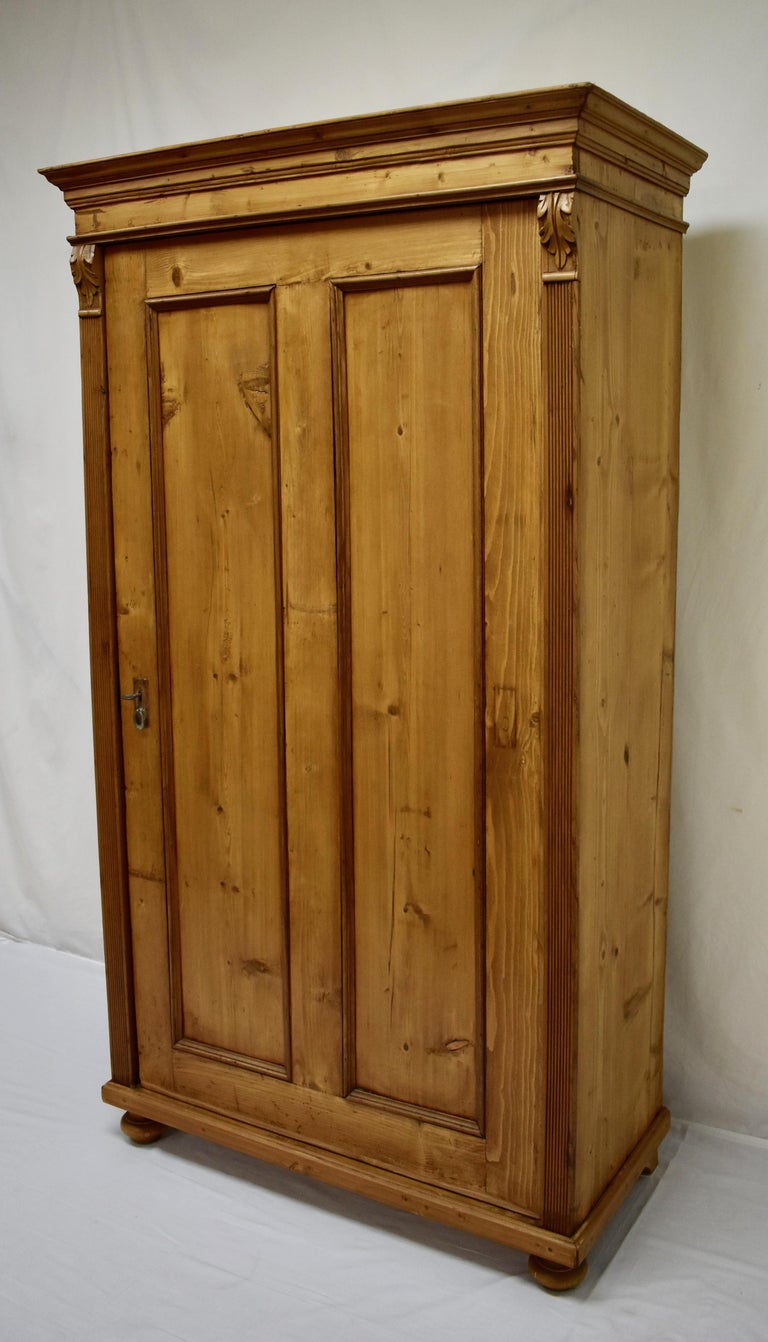 Pine One Door Wardrobe or Storage Cupboard For Sale at 1stdibs