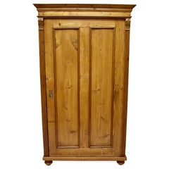 Antique Pine One Door Wardrobe or Storage Cupboard