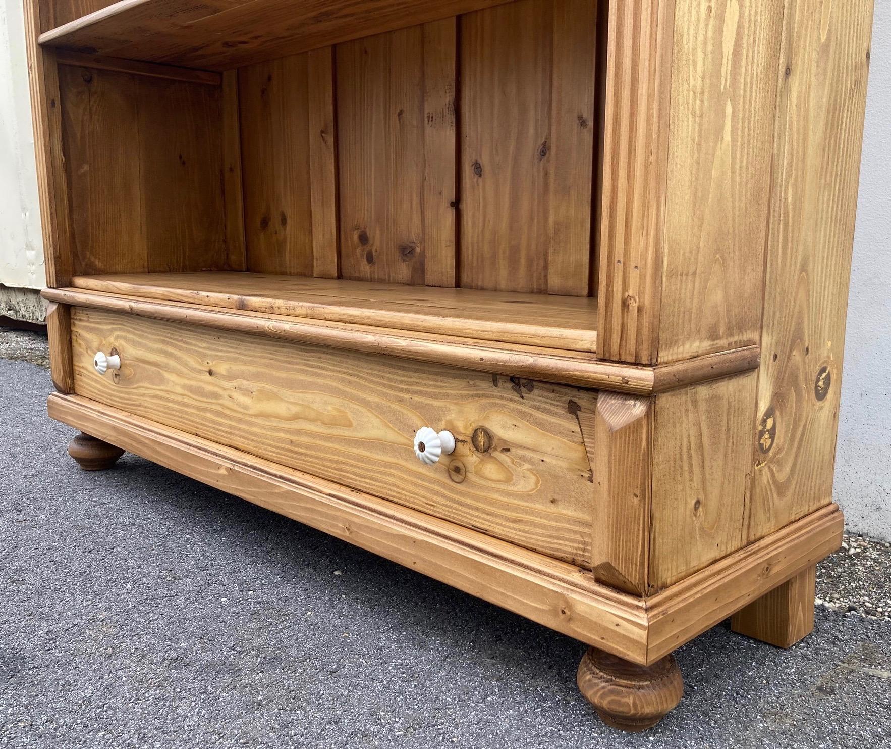 Pine Open Bookcase from Armoire 3