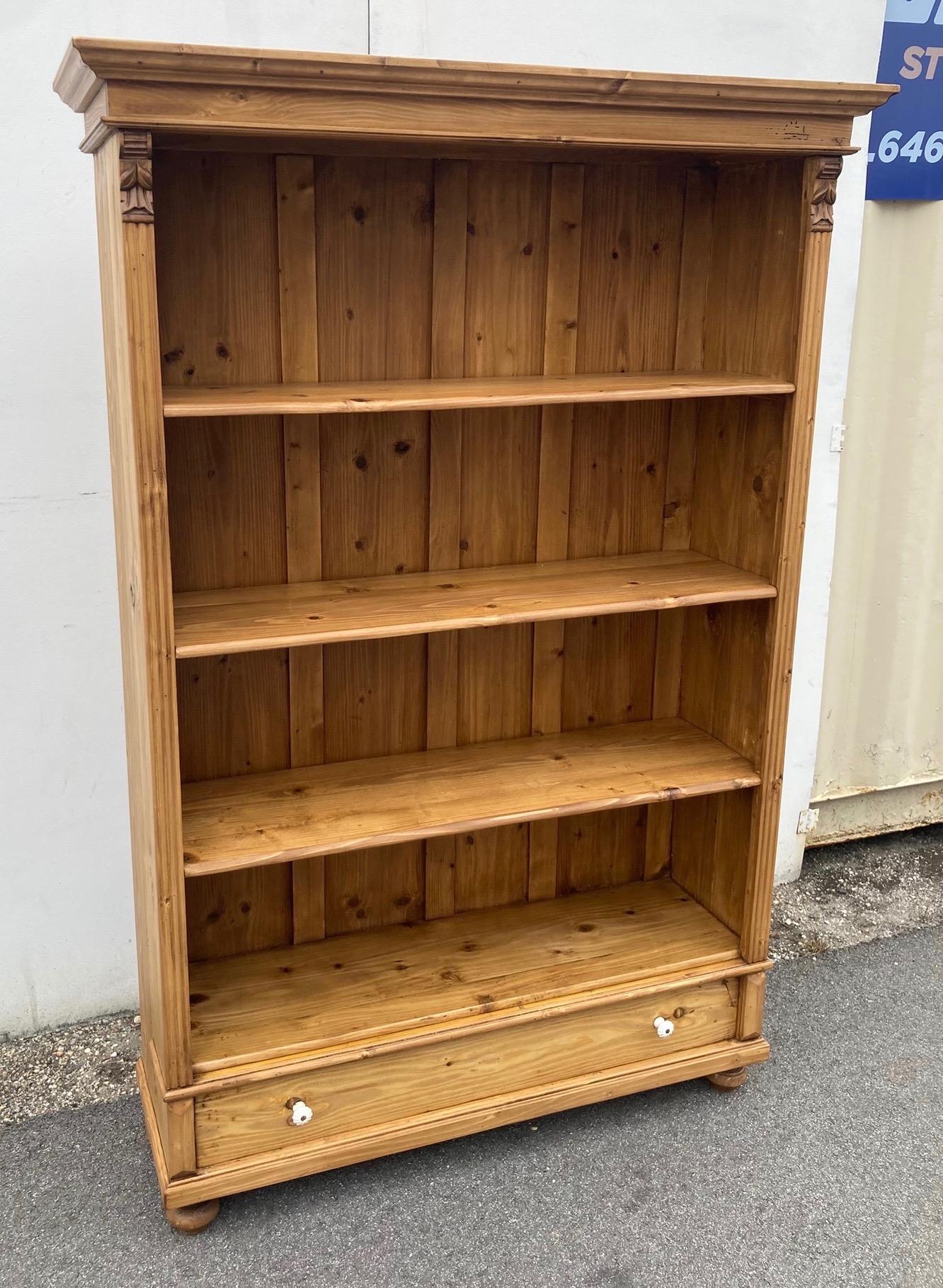 Pine Open Bookcase from Armoire 4