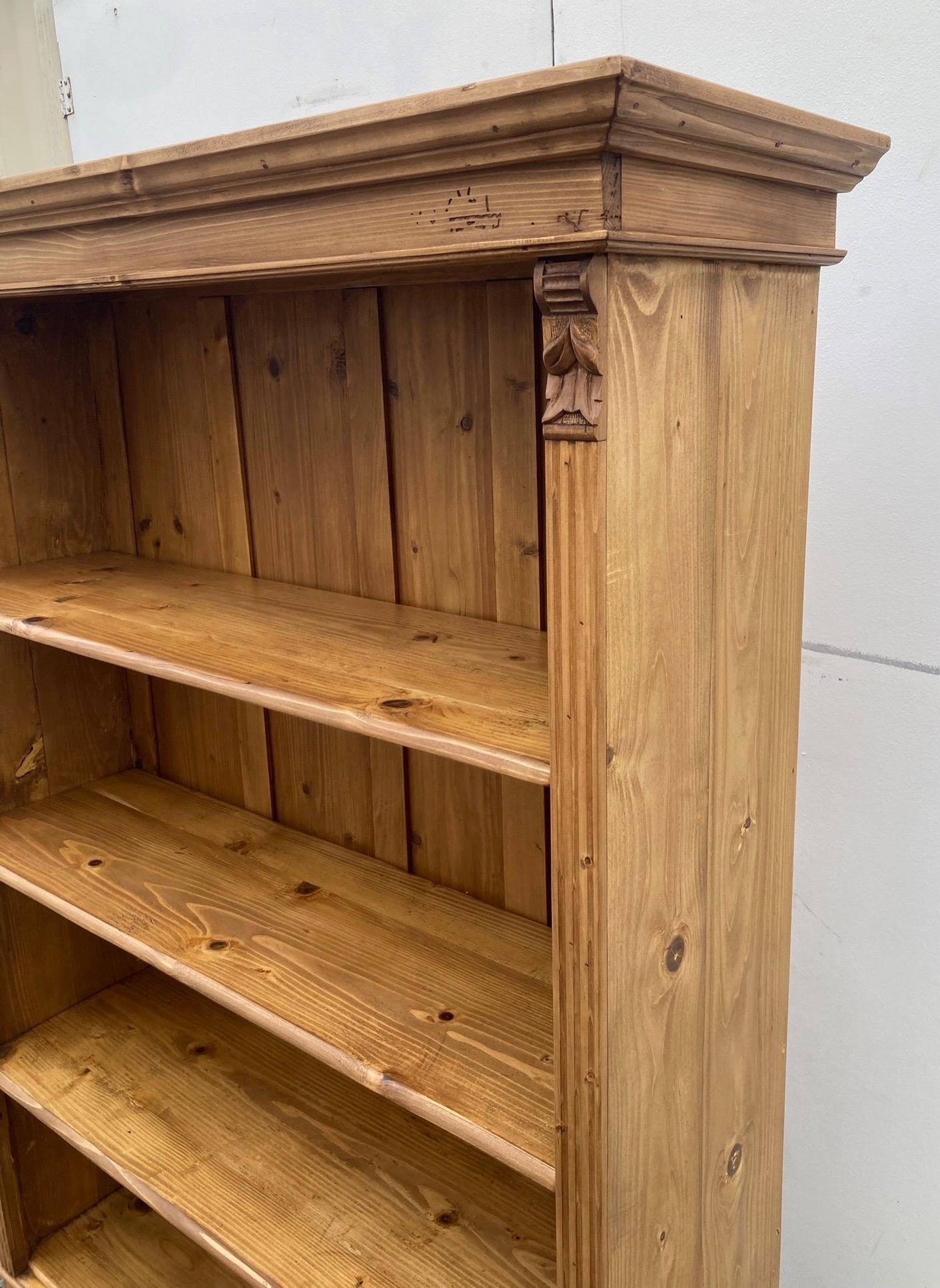 Pine Open Bookcase from Armoire 5