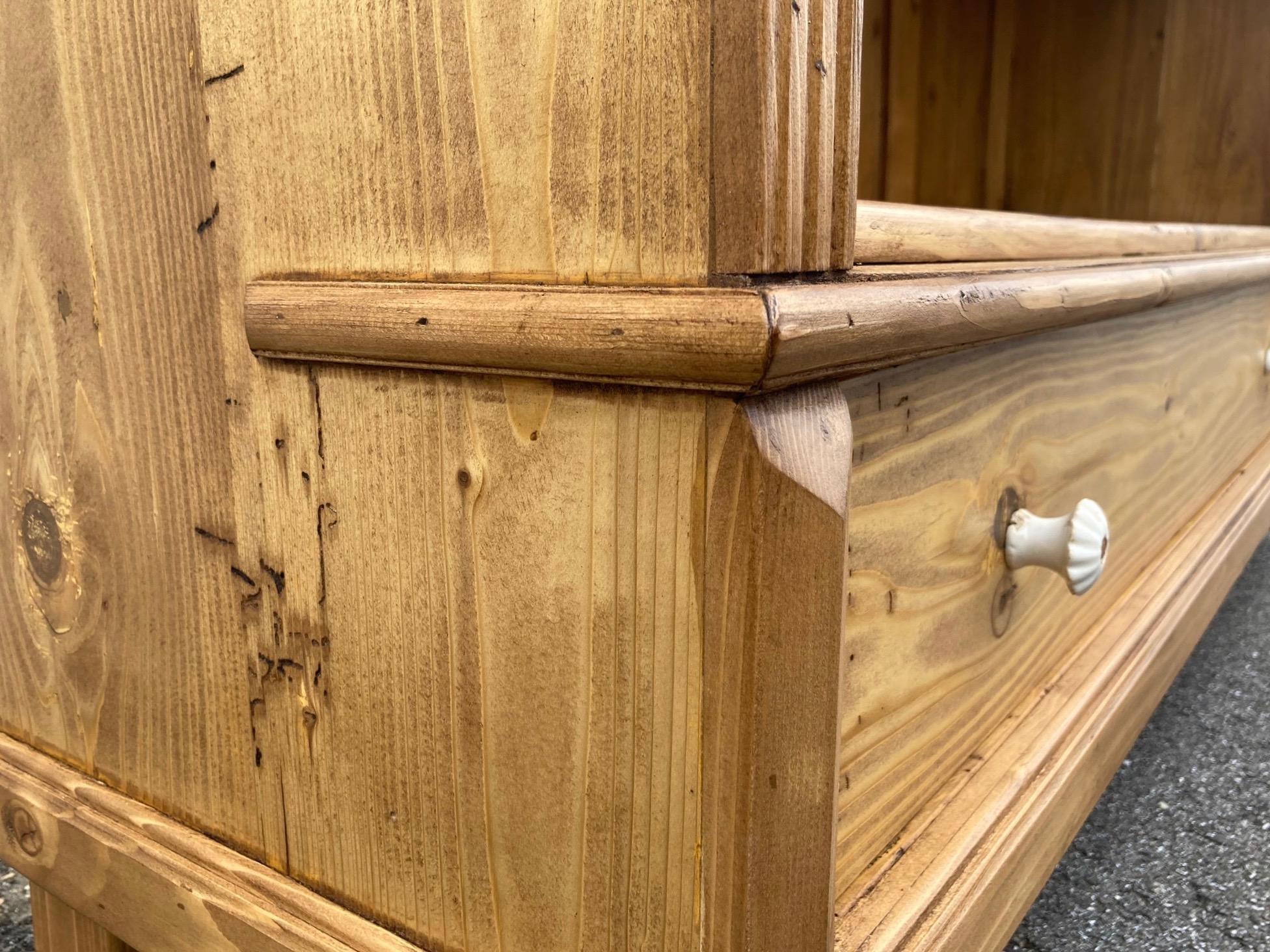 Pine Open Bookcase from Armoire 6