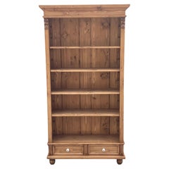 Pine Open Bookshelves from Vintage Armoire