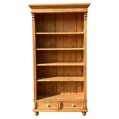 Pine Open Bookshelves from Vintage Armoire