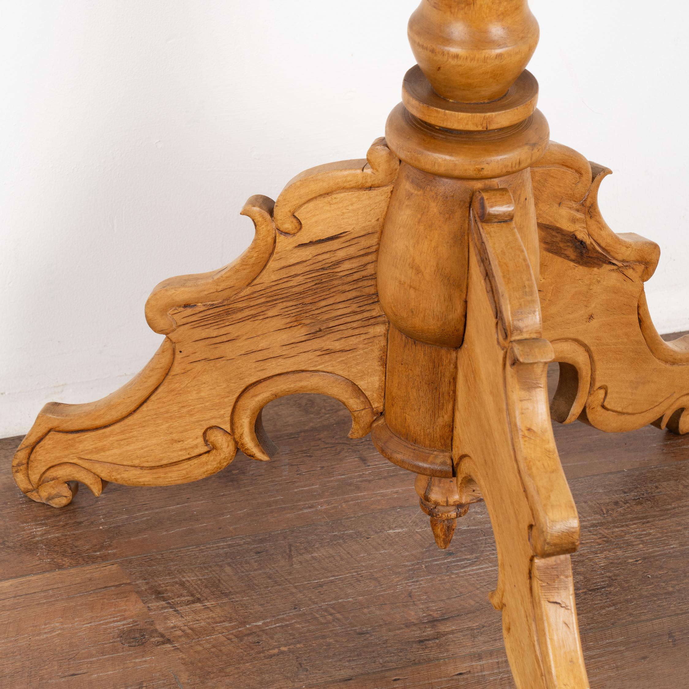 Pine Oval Tea or Pedestal Side Table, Sweden circa 1860-80 1