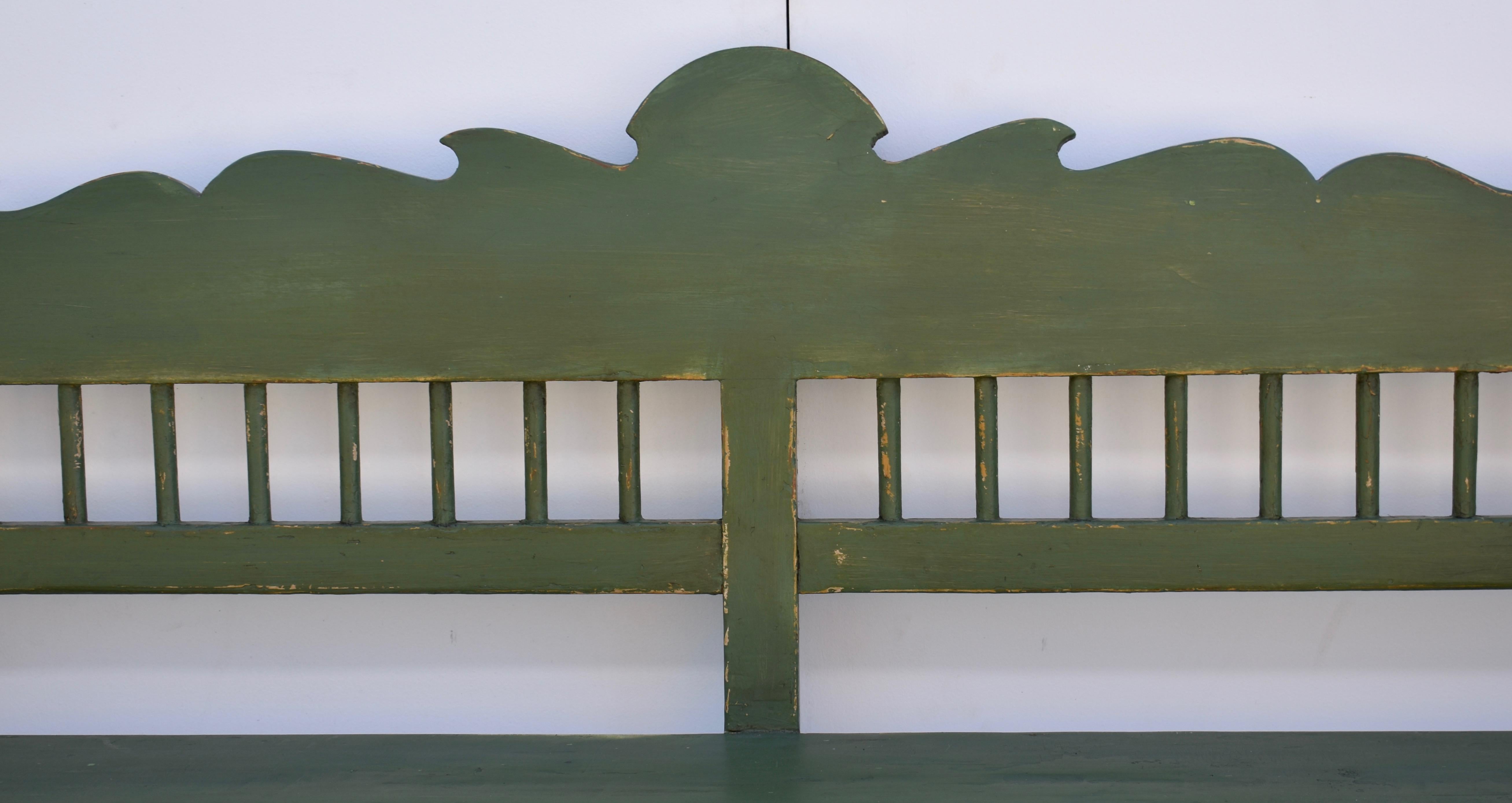 20th Century Pine Painted Bench or Settle