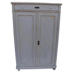 Antique Pine Painted Linen Cabinet