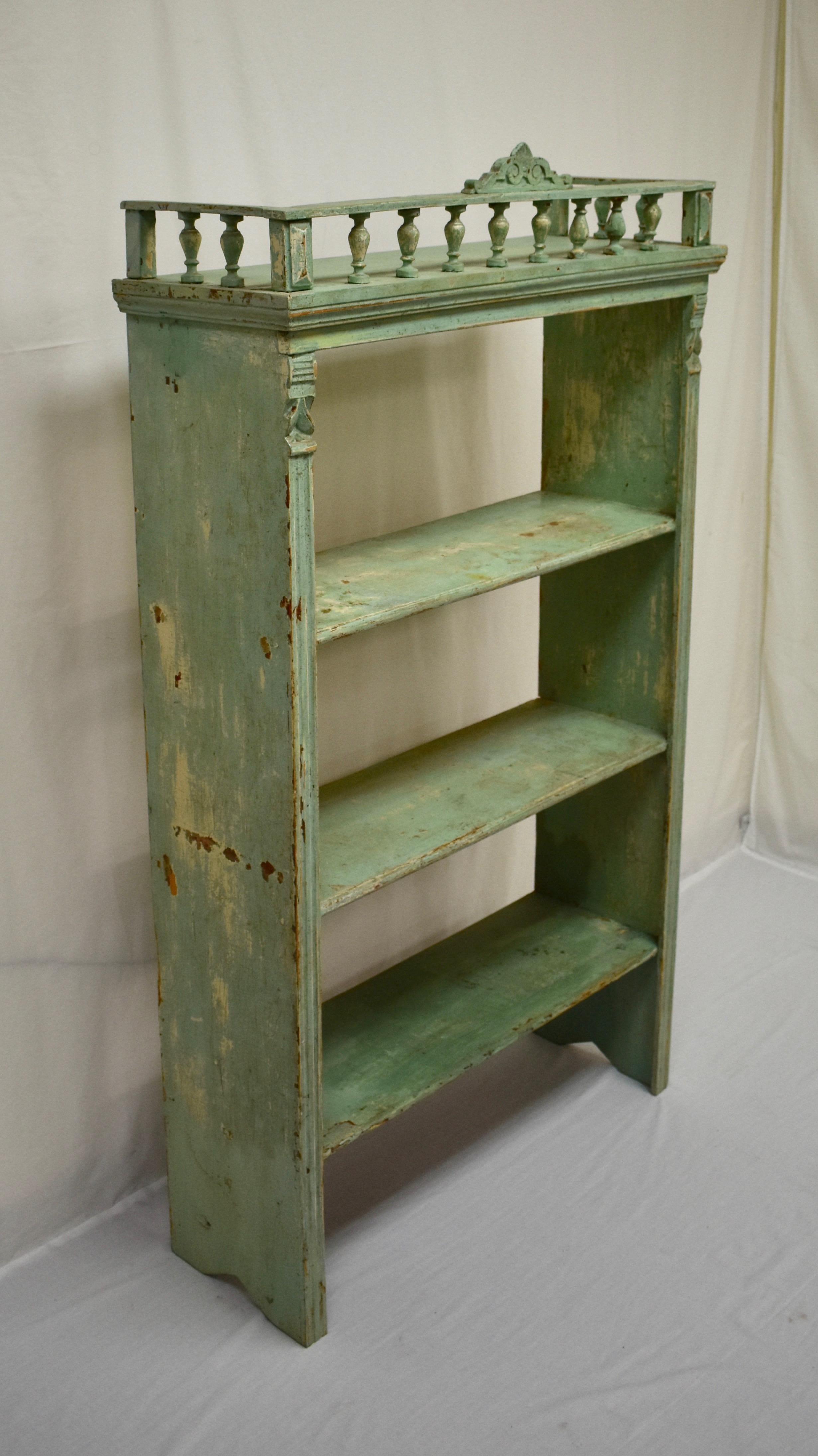 Country Pine Painted Utility Shelf or Bookshelf