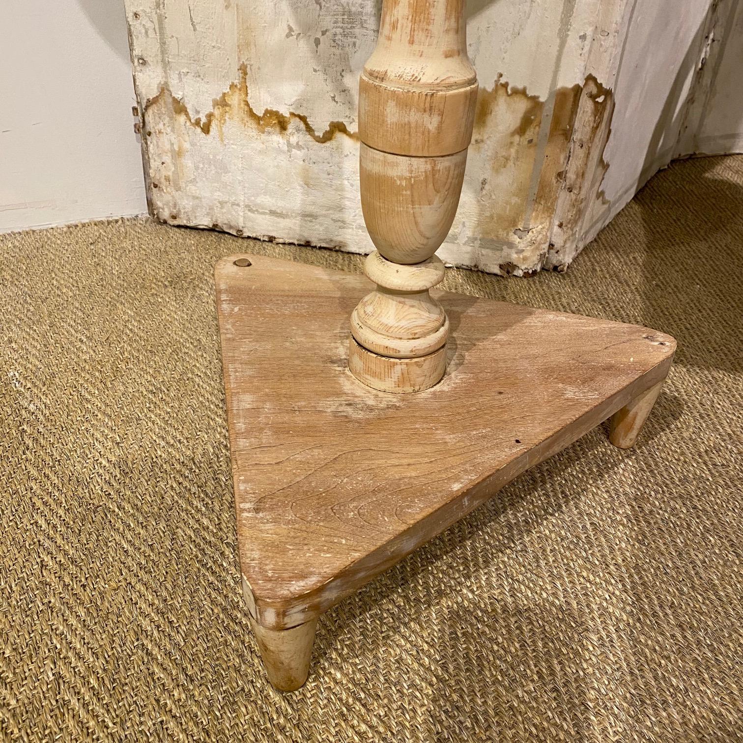 Pine Pedestal Candle Table For Sale 1