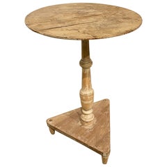 Pine Pedestal Candle Table