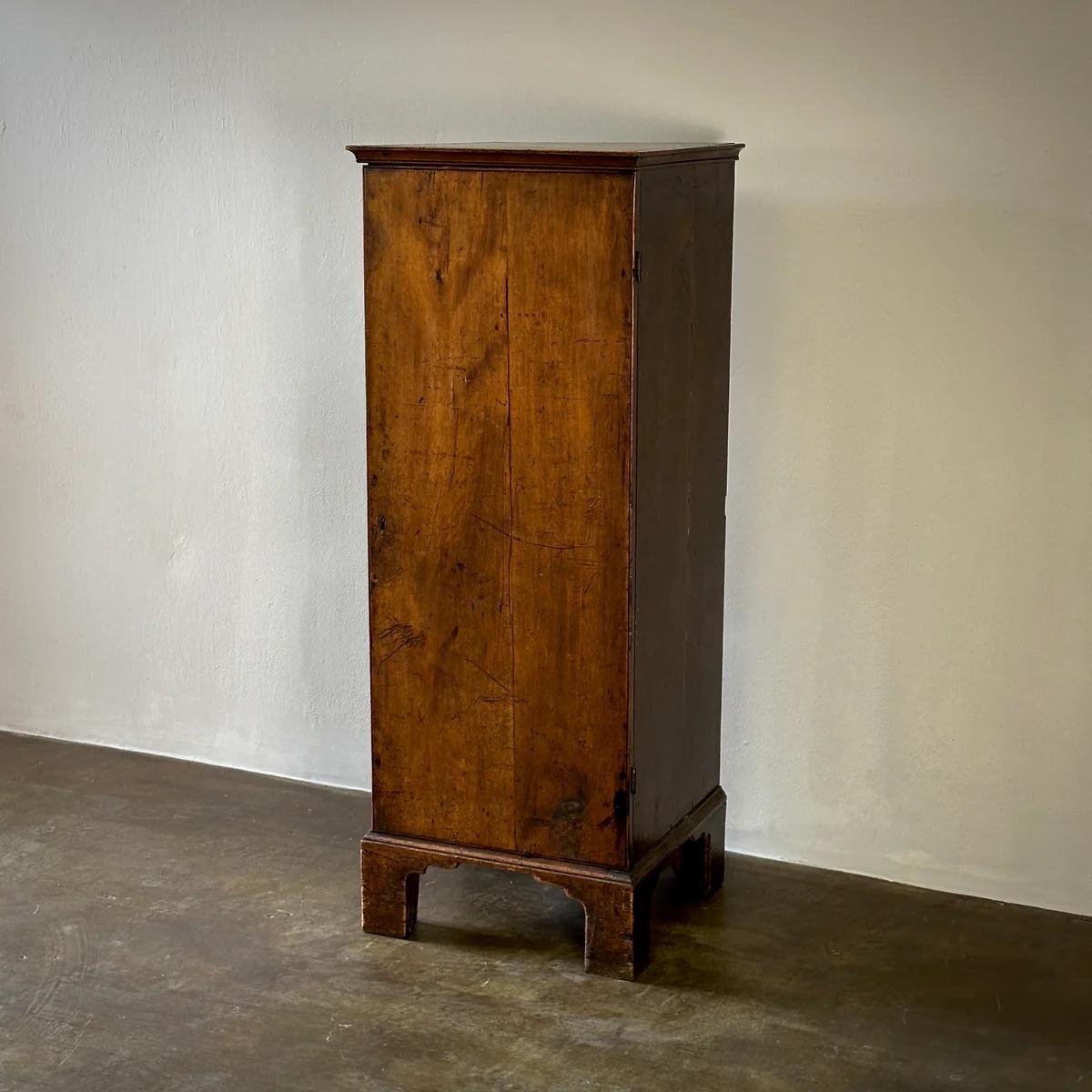 English Pine Pedestal Cupboard For Sale