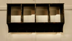 Pine Pigeon Holes Rack and Coat Hooks