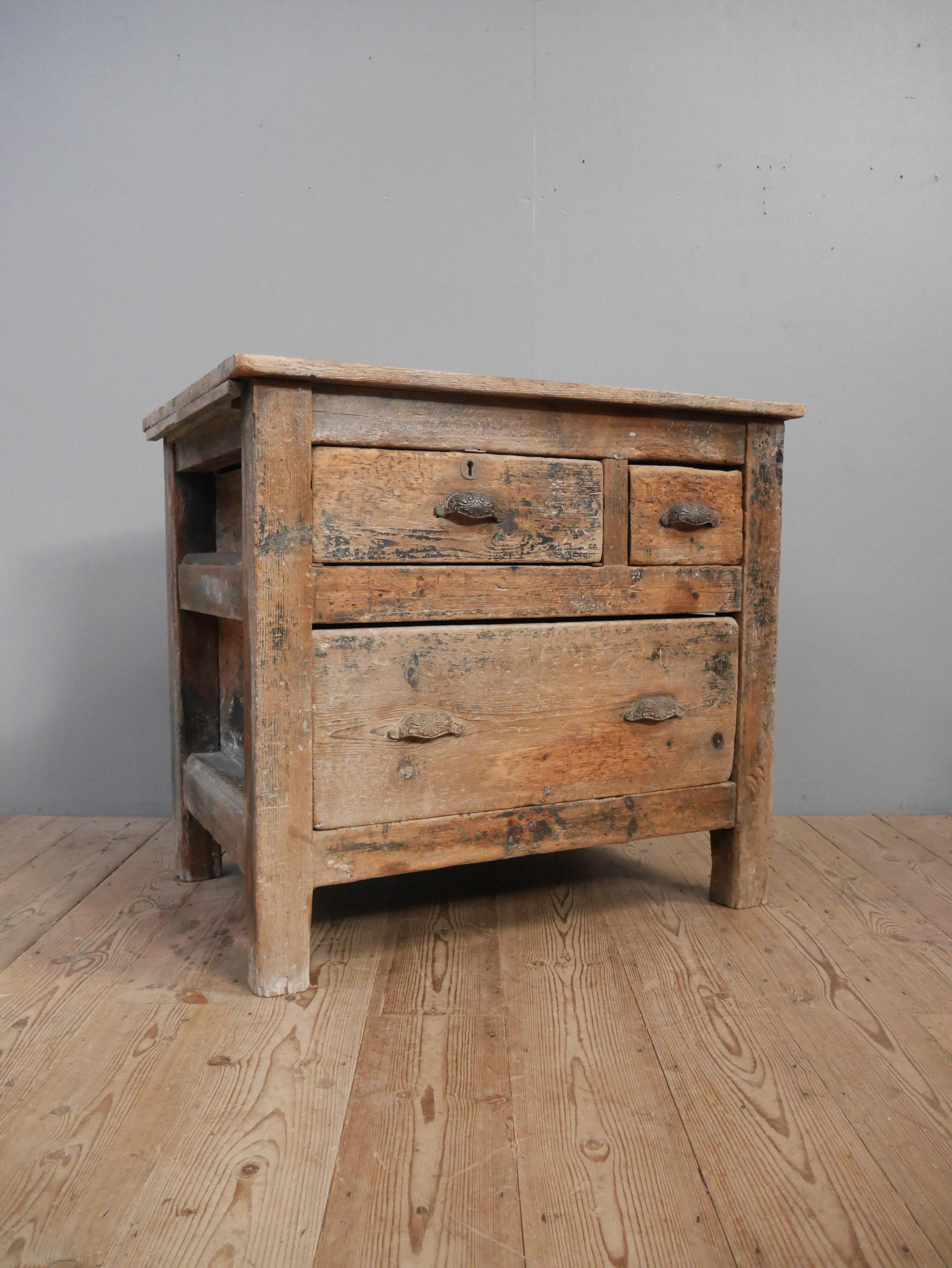 British Pine Potter's Table, c1880 For Sale