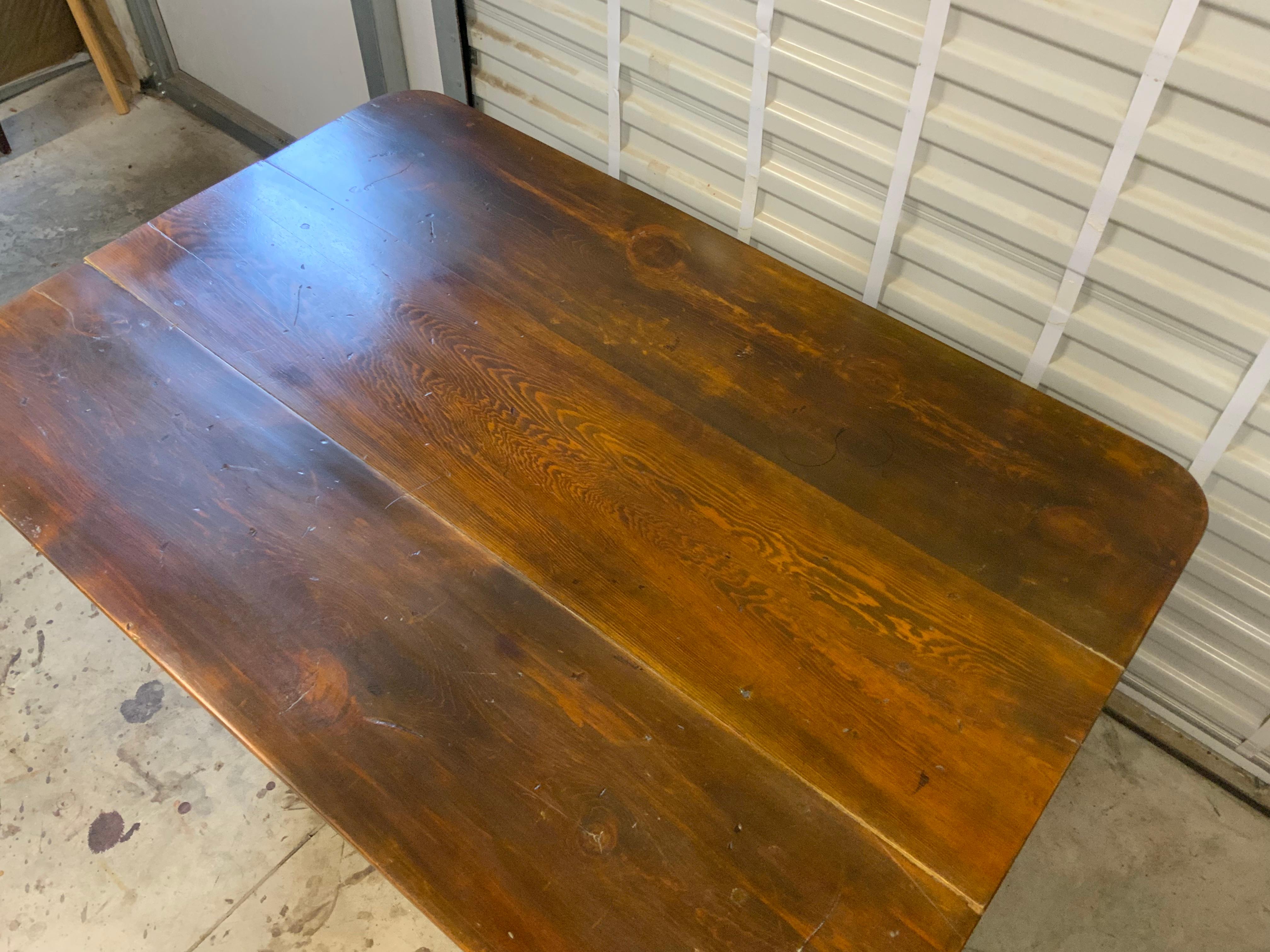 Pine Primitive Hutch Table For Sale 2