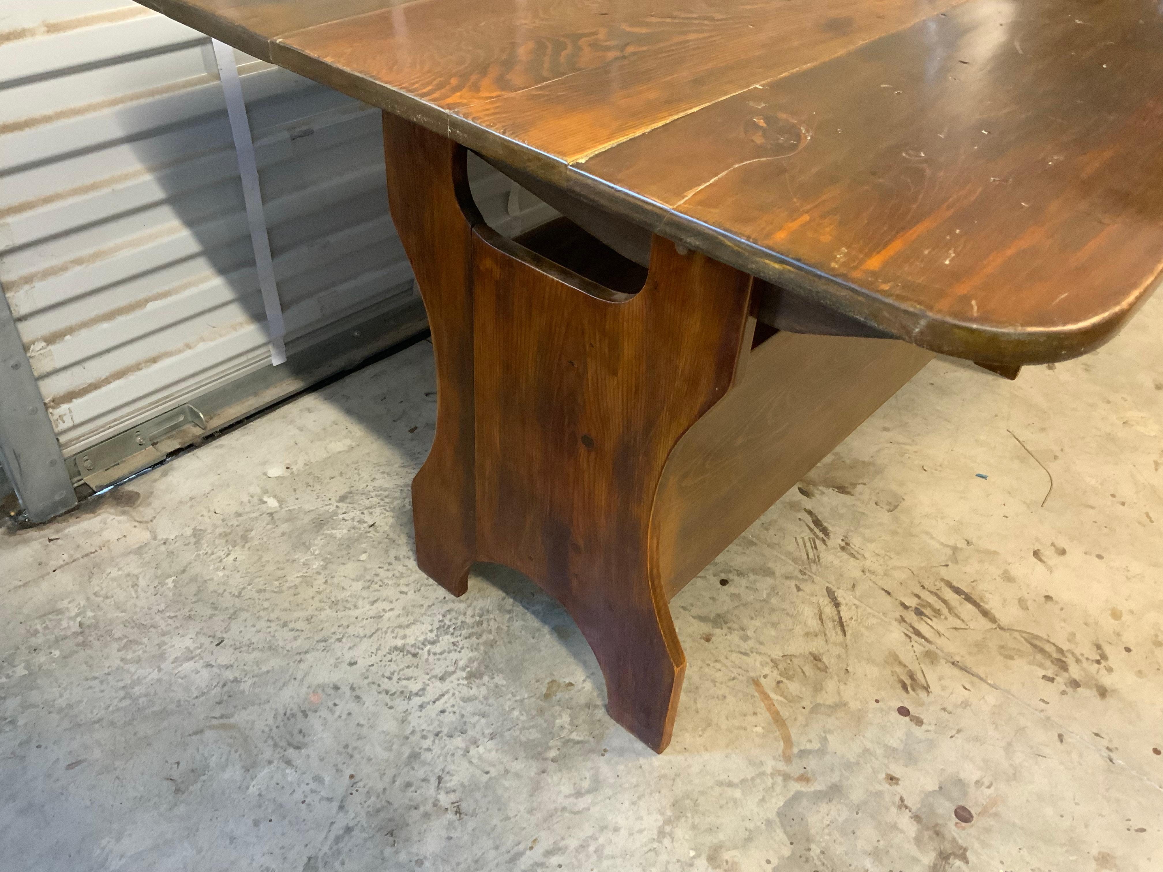 Pine Primitive Hutch Table For Sale 3