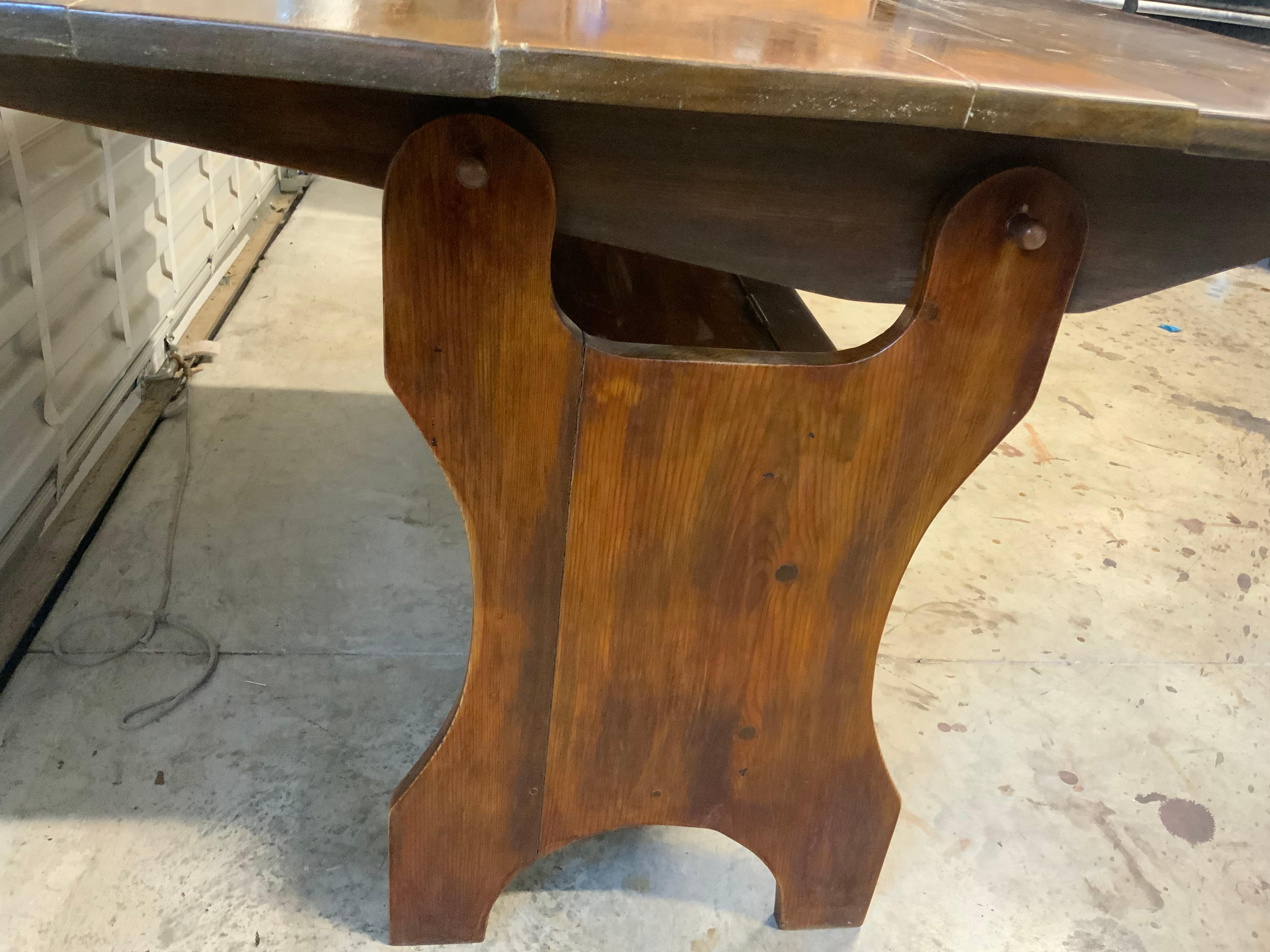 Pine Primitive Hutch Table For Sale 4