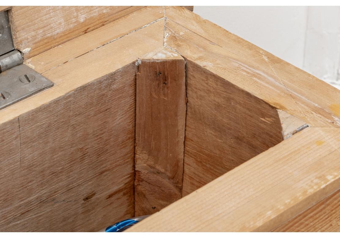 Pine Pylon Form Cocktail Table Trunk with Storage 1