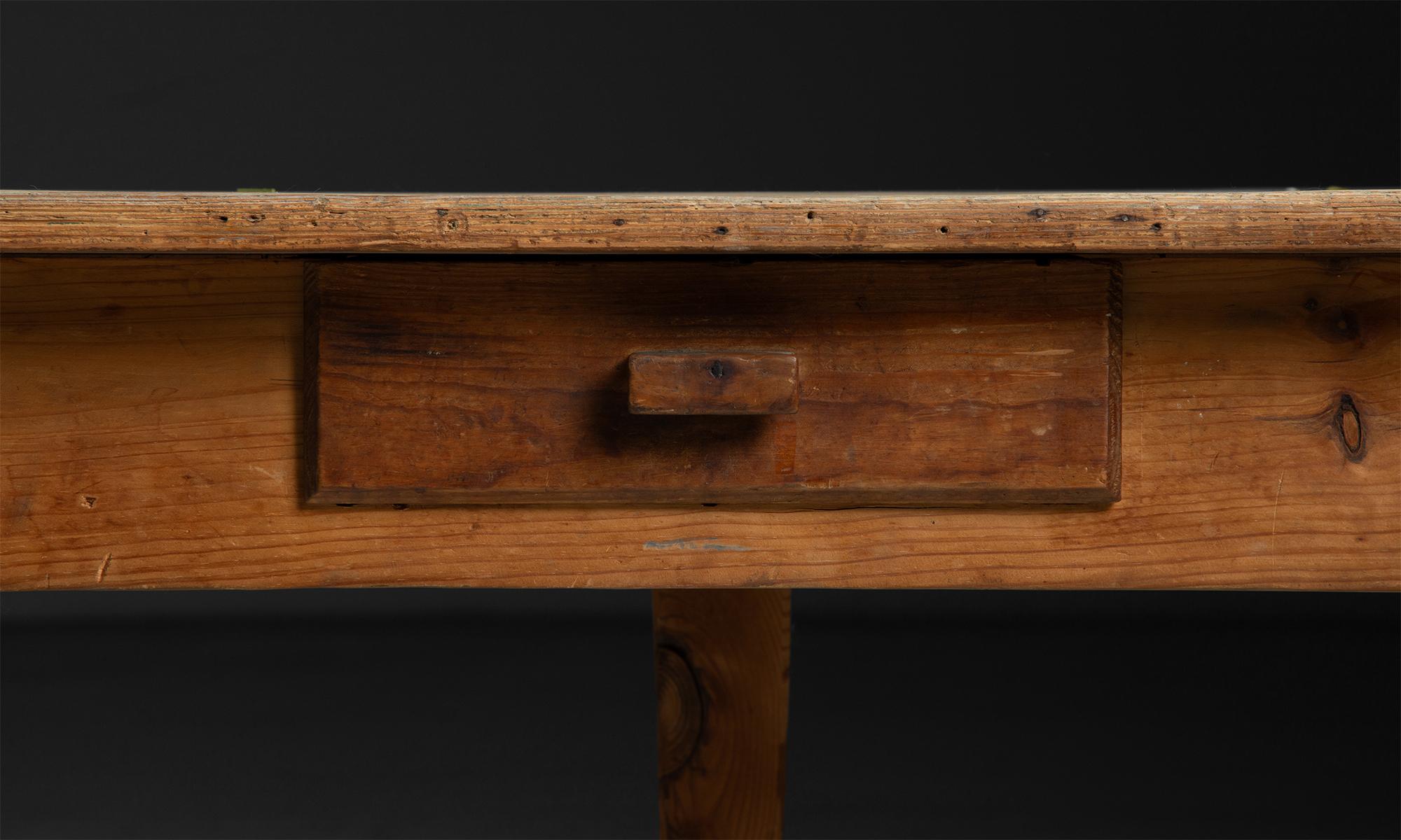 19th Century Pine Refectory Table, England circa 1890 For Sale