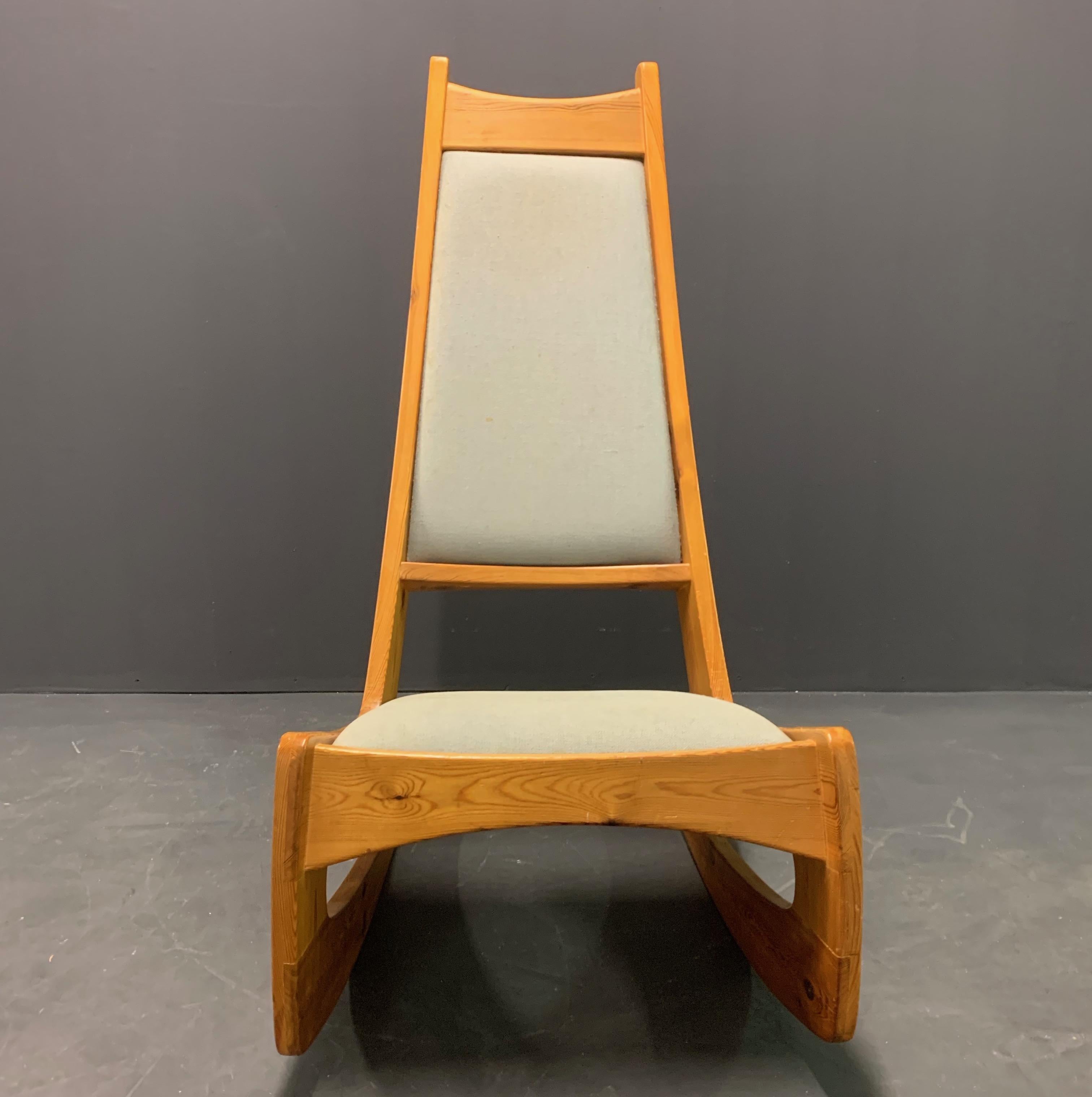 Late 20th Century Pine Rocking Chair by Designer Craftsman Jeremy Broun  For Sale