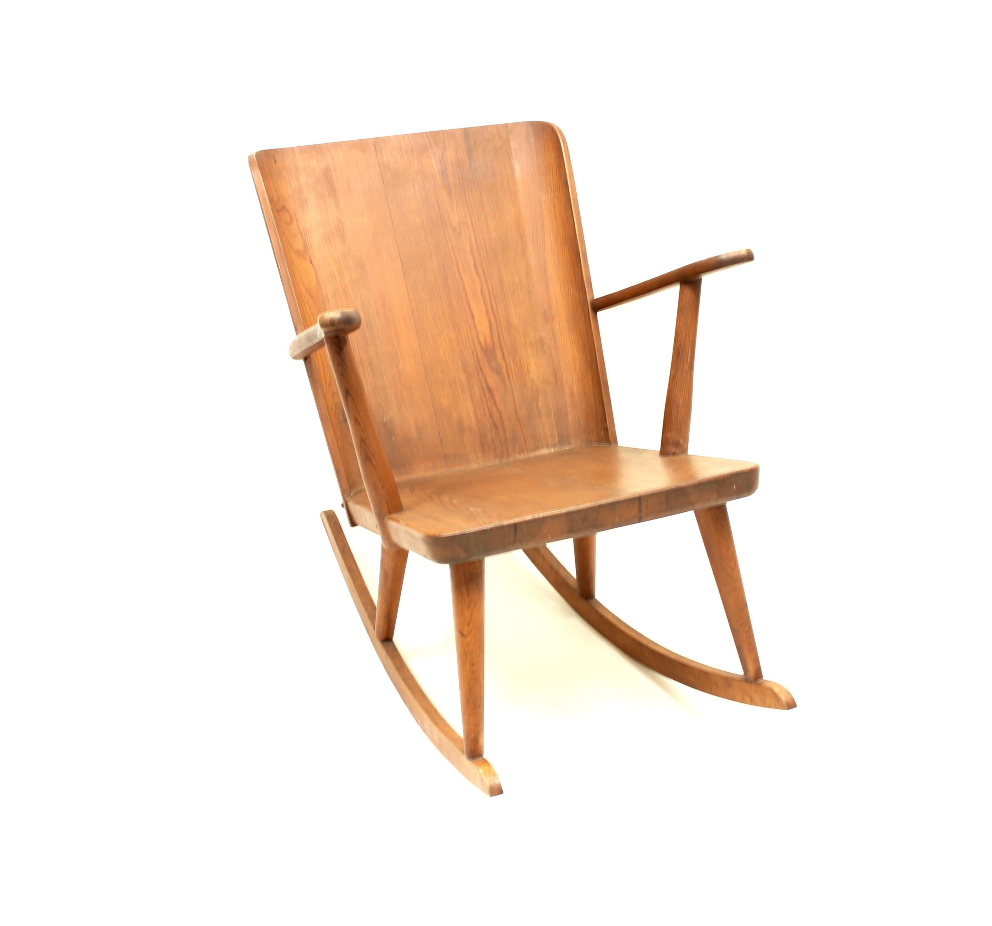 Swedish Pine Rocking Chair by Göran Malmvall in the Svensk Fur Range for Karl Andersson For Sale