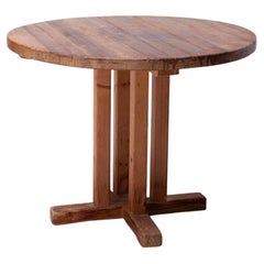 Used Pine Round Dining Table for Meribel, France, 1960s