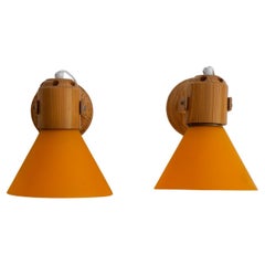 Pine sconces, Swedish modern classic Scandinavian wall lights.